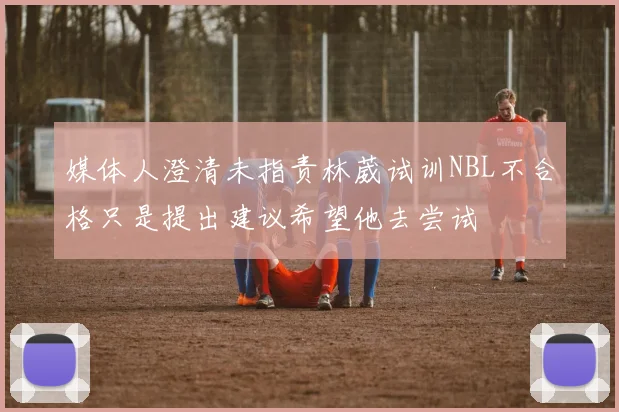 媒体人澄清未指责林葳试训NBL不合格只是提出建议希望他去尝试